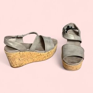 Antelope open side ankle strap wedge, size37